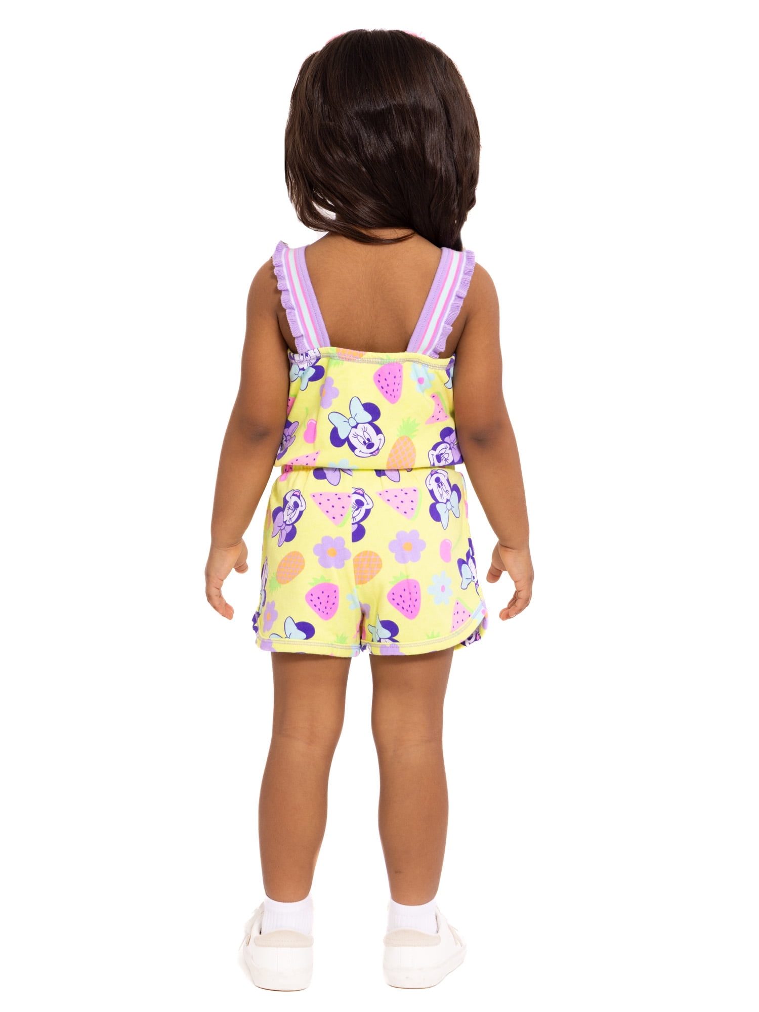 Minnie Mouse Toddler Girls Sleeveless Graphic Romper, Sizes 12M-5T