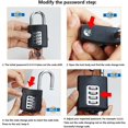 thumbnail image 5 of Digit Combination Padlock, Long Shackle Padlock Combination Lock with Adjustable Shackle, Cabinet Lock for School, Gym and Sports Locker, Toolbox, Fences, 5 of 5