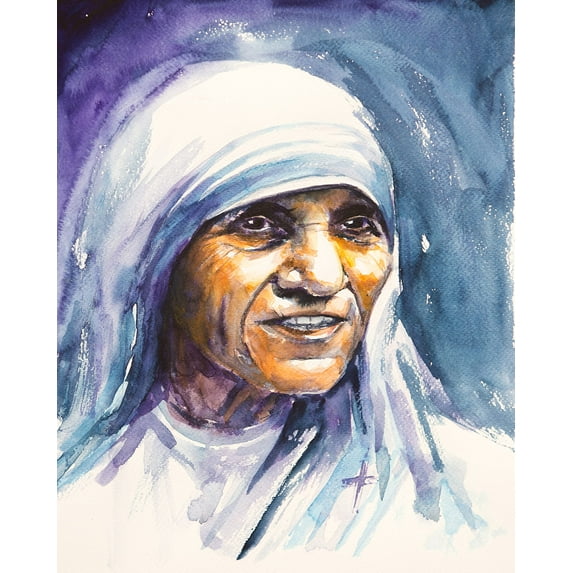Catholic print picture - MOTHER ST. TERESA SH2 - 8" x 10" ready to be framed