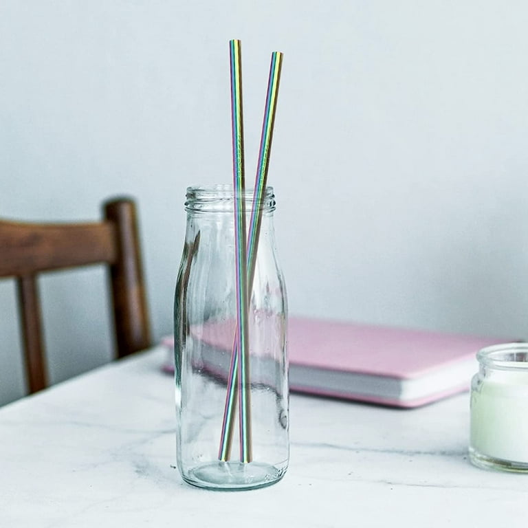 Metal Straws with case, Reusable Stainless Steel Straws with Brush