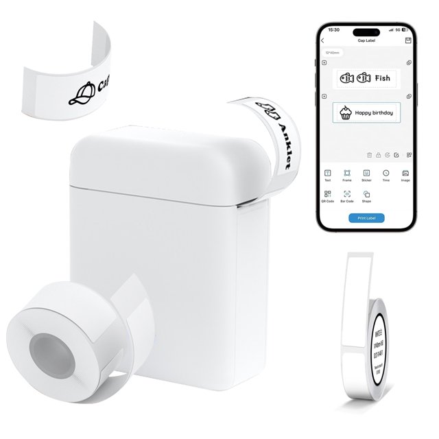 Musbetu Label Maker Machine with Tape Bluetooth-compatible Thermal Shipping Label Printer for IOS And for Android Wireless Mini Label Maker for Home Office