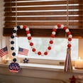 thumbnail image 5 of 4th of July Garland Wooden Beads Decor,Red White Blue Rustic Home Decorations,Farmhouse Style Independence Day Wood Beadfor Labor Day Decor,31.5 Inch, 5 of 7