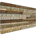 thumbnail image 2 of 35.5 x 16 inch Extra Large Today is a Day Inspirational Quotes Gaming Mouse Pad with Stitched Edge Vintage Wood Wall Art Rubber Mousepad Office Supplies, Laptop & Computer Accessories, 2 of 6