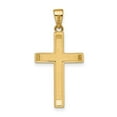 thumbnail image 4 of FJC Finejewelers 14 kt Yellow Gold Satin/Polished Beveled Medium Latin Cross Charm 30 x 14 mm, 4 of 6