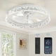 thumbnail image 1 of Ventilador de Techo ZMISHIBO 46 cm con Luz Regulable de 6 Velocidades - Blanco, 1 of 7