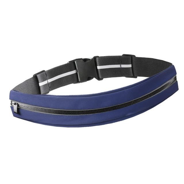 Cinturón para correr, riñonera deportiva, cinturón elástico ajustable e impermeable, cangurera. Azul oscuro