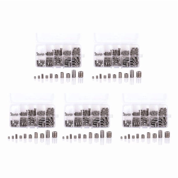 1000Pcs Acero Inoxidable 304 Conjunto de Kit Surtido de Tornillos Prisioneros Tornillo Hexagonal M3 / / M5 / M6 / M8