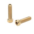 thumbnail image 4 of 2 uds tornillo de perno de vástago de bicicleta M6 23,5mm aleación de titanio antioxidante a prueba de herrumbre fijación segura M6 tornillo de bicicleta para bicicleta oro, 4 of 10