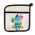 thumbnail image 1 of Betsy Drake PT232 W. Palm Hut Blue Pot Holder, 1 of 1