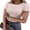 Apricot, variant on Womens Short Sleeve Tops Crewneck Ribbed Knit Slim Fit Basic Tee Casual Summer Fitted T Shirt
