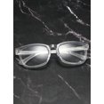thumbnail image 5 of 1pair Unisex Pc Clear Square Framed Anti-blue Ray Flat Glasses For Decor And Office / Reading Use, 5 of 5