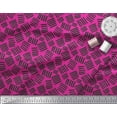 thumbnail image 3 of Soimoi Pink Poly Georgette Fabric Brush Stroke Abstract Print Fabric by Yard 52 Inch Wide, 3 of 3