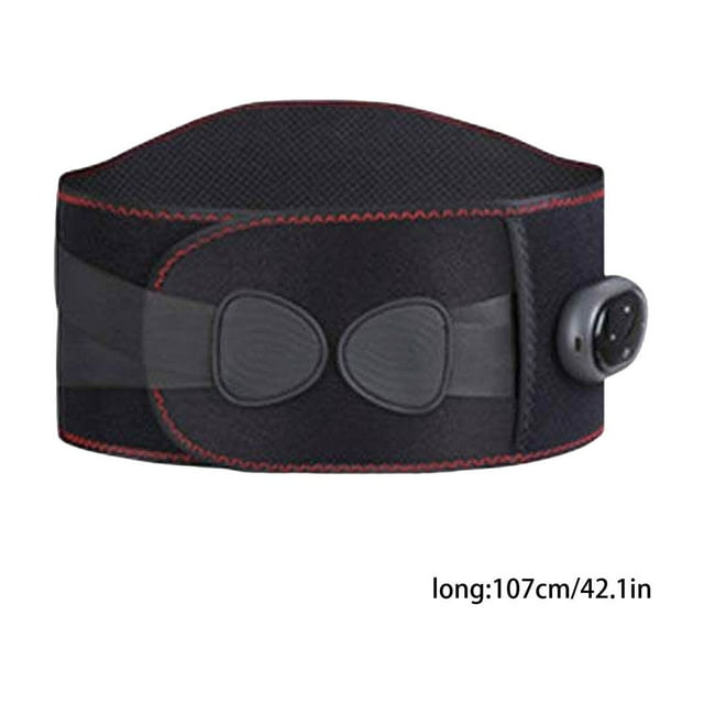 Red Waist Belt Rechargeable Fever Massage Warm Heating Belt, 107cm Neoprene with Digital Controller,Red Light Heat Therapy and Vibration Modes Red Light Belt