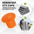 thumbnail image 5 of 100 Pcs Rebar Safety Caps, Orange Color, 2.36 x 2.17 x 1.5 Inches, 5 of 5