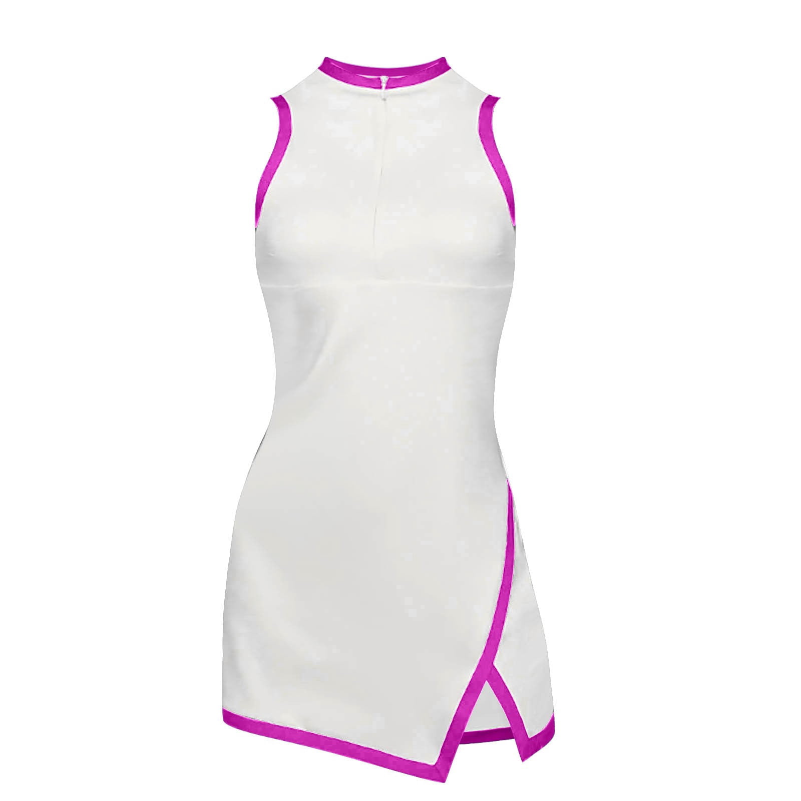 Rigardu summer dresses for women 2024 Hansber Women's Sleeveless Workout Tennis Dress Racerback Zipper Athletic Exercise Sports Dresses Summer Outfits D + M