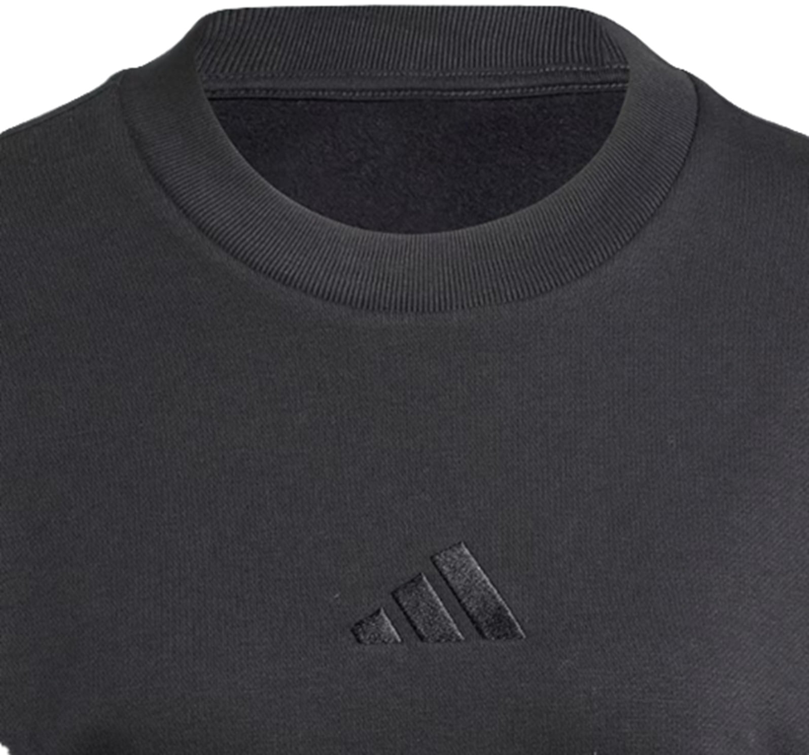 adidas Womens All Szn Fleece Loose Sweatshirt Pullover Sweater (Black, Large)