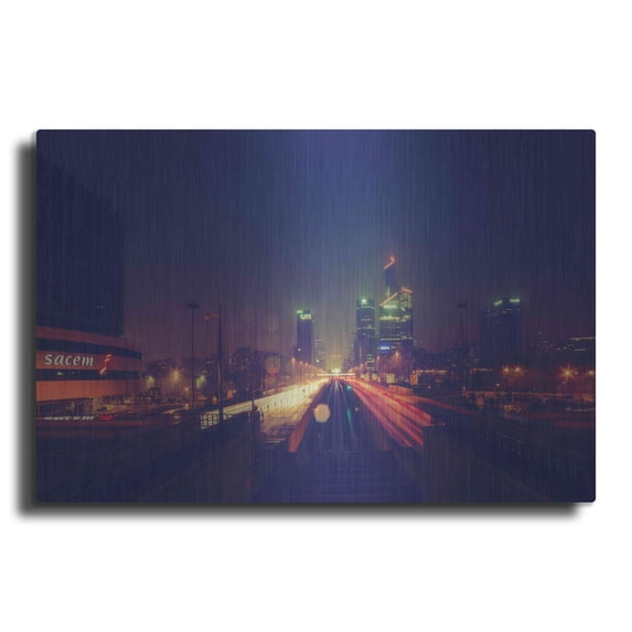 Luxe Metal Art 'Def Dec' by Sebastien Lory, Metal Wall Art, 16"x12"