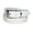 White, variant on Leather Croc Print Dress Belt with Clamp On Buckle