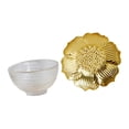 thumbnail image 2 of GUOOL Glass Tea Coffee Cup Saucer Teaware Small Cup with Golden Saucer, 2 of 9