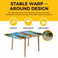 thumbnail image 4 of Coastal Christmas Table Cloths for 4 Foot Rectangle Tables, Gingerbread Beach Xmas Tree Holiday Patio Waterproof Elastic Fitted Tablecloths, Washable Rectangular Table Cover for Camping, 4 of 8