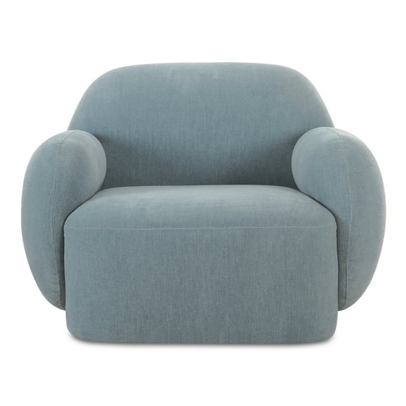Moe's Home Collection Hazel Lounge Chair Light Blue Fabric Chairs