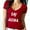 Red, variant on Say Aloha Printed Vocation V-neck T-shirt Women's Black Funny Tee Small