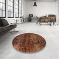 thumbnail image 4 of Ahgly Company Machine Washable Indoor Square Abstract Dark Red Area Rugs, 8' Square, 4 of 7