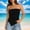 *Black, variant on Women's Strapless Tube Top, Slim Fit Ribbed Asymmetrical Hem Bandeau Cami for Summer Red,Women's Plus XXL