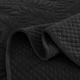 thumbnail image 5 of 3 Pcs Luxury Velvet Oversized Embroidery Quilted Quilt Set  Soft and Plush Bedding Set  Includes Quilt and Shams All-Season Comforter, 5 of 8