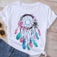 thumbnail image 2 of Camiseta De Mujer Con Estampado Atrapa Sueños Florales De Manga Corta Ropa Top De Verano-Multicolor Gao Jiahui unisex, 2 of 2