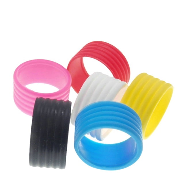 Anillo de goma para cinturón absorbente de sudor de raqueta de tenis, material de silicona, anillo de fijación con pegamento para manos, mango de cuero, funda de fijación con cierre