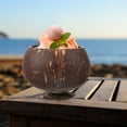 thumbnail image 6 of Worgeous 1 set of Coconuts Shell Bowl Desktop Storage Bowl Coconuts Shell Container with Straw, 6 of 8