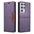 thumbnail image 4 of For Samsung Galaxy S21 Ultra Flip Wallet Case,[RFID Blocking]PU Leather Magnetic Folio Cover,With Card Slots,Flip Folding Kickstand,Shockproof TPU Anti-fall Rugged Phone Case Cover,Purple, 4 of 9