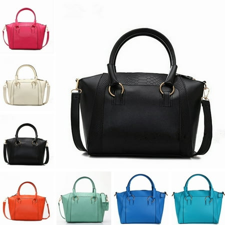 - Fashion Handbag Shoulder Messenger Bag Crocodile Grain Large Vintage For Women Lady