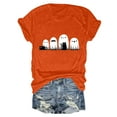 thumbnail image 5 of enyan Funny Halloween Outfits for Women Tee Pumpkin Graphic Cute Ghost Tops Tee Fall Short Sleeve Tops Oversized Tshirts Teen Aesthetic Clothing Orange,M, 5 of 5