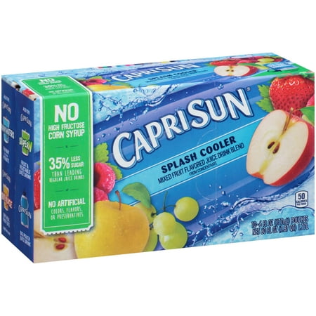 (4 Pack) Capri Sun Splash Cooler Ready-to-Drink Soft Drink, 10 - 6 fl oz
