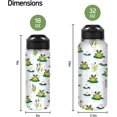 thumbnail image 4 of Frog Water Bottles with Straw, 32 Oz Insulated Stainless Steel Tumbler Cup Mug Frog Gifts for Women Girls Frog Lovers, 4 of 6