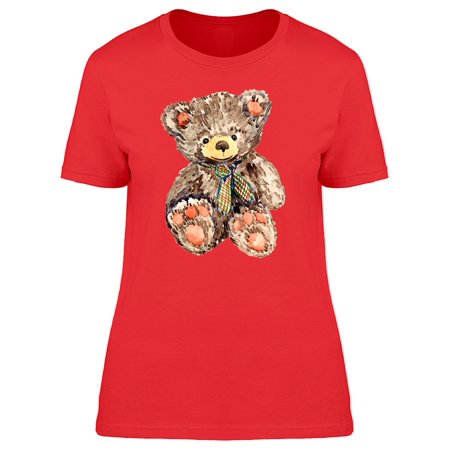 Teddy Bear In Cute Watercolor Tee Women's -Image by Shutterstock