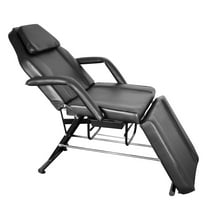 Adjustable Massage Table Facial Esthetician Bed with Hydraulic Stool, Tattoo Chair for Client, Adjustable Beauty Barber Spa Beauty Equipment with 2-Tray for Esthetician Lash Artists Black