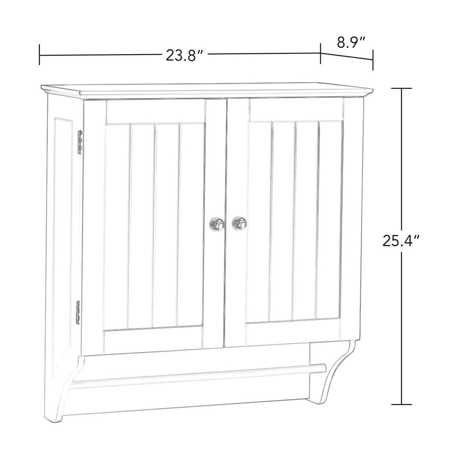 RiverRidge® Home Ashland Collection 23.82-inch W x 25.44-inch H x 8.86-inch D 2-Door Bathroom Storage Wall Cabinet in Espresso