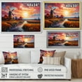 thumbnail image 4 of Designart "Majestic Revolutions Mill Wind wall art" Wind Turbines Floater Framed Wall Art Living Room, 4 of 7