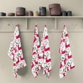 thumbnail image 5 of Dreamtimes Reindeer and Birds Red and White Kitchen Towels Set of 4 Dishcloths Hand Towels Tea Towels Ultra Absorbent for Cleaning Washing Drying Dishes Tableware 28'' x 18'', 5 of 7