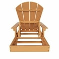 thumbnail image 6 of Laguna Adirondack Poly Reclining Chaise Lounge With Arms & Wheels, Teak, 6 of 11