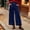 c01Blue, variant on JGGSPWM Women's Velvet Cropped Lace-Hem Pants High Waisted Drawstring Wide Leg Pants Casual Lightweight Trousers with Pockets Yellow M