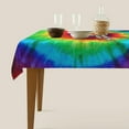 thumbnail image 2 of Tie Dye Tablecloth Rectangle Table Cloth Washable Table Cover for Decoration Kitchen Dining Room 60x84 Inch, 2 of 6