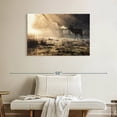 thumbnail image 2 of Elephant Stock Wild Deer In Snow Wall Art - Horizontal Canvas Wall Art - Living Room Wall Decor - Animal Canvas - Brown And Beige Decor - 39" x 26", 2 of 8