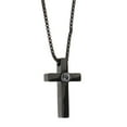 thumbnail image 1 of Collar con colgante de cruz, collar con colgante de regalo, collar de proyección con dijes cruzados para hacer joyas, aniversarios, hombres, familia Negro, 1 of 10