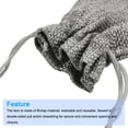 thumbnail image 4 of Unique Bargains Linen Burlap Bags with Drawstring for Gifts,DIY Craft Grey 7 x 9cm 12pack, 4 of 5