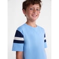 thumbnail image 4 of Wonder Nation Boys Football Tee with Short Sleeves, Sizes 4-18, 4 of 7