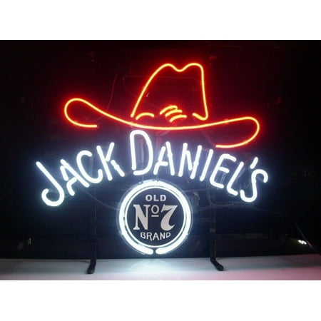 Desung Brand New Jack Daniel's Old Number 7 No. 7 #7 Whiskey Neon Sign Lamp Glass Beer Bar Pub Man Cave Sports Store Shop Wall Decor Neon Light 17